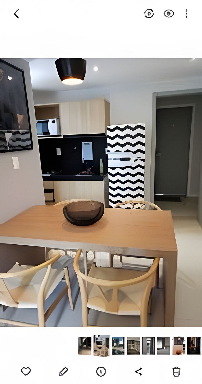 Apartamento varanda 1 - sala e quarto separados.