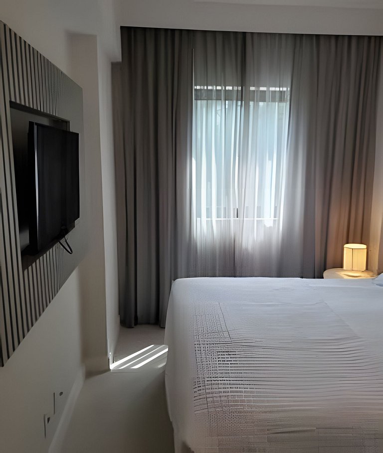 Apartamento varanda 1 - sala e quarto separados.