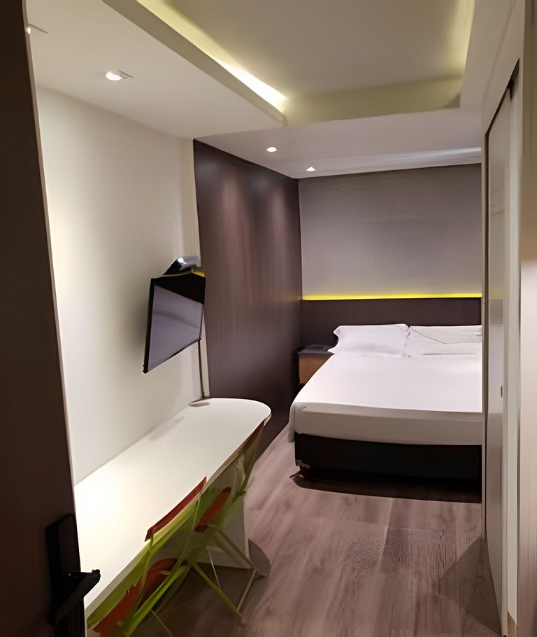 Studio no Engenhao, varandinha, AC, Garagem, Wi-Fi