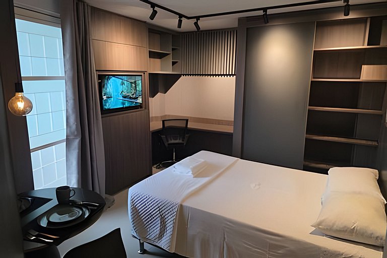 Studio no Engenhao, Garagem, Wi-Fi, elevador